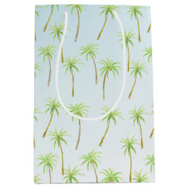 Tropischer Palmenbaum Wasserfarbe Mittlere Geschenktüte