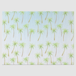 Tropischer Palmenbaum Wasserfarbenblauer Ober Seidenpapier