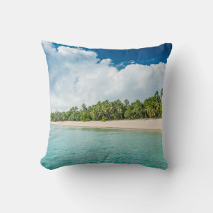Tropischer Palmenfüßer Strand Kissen