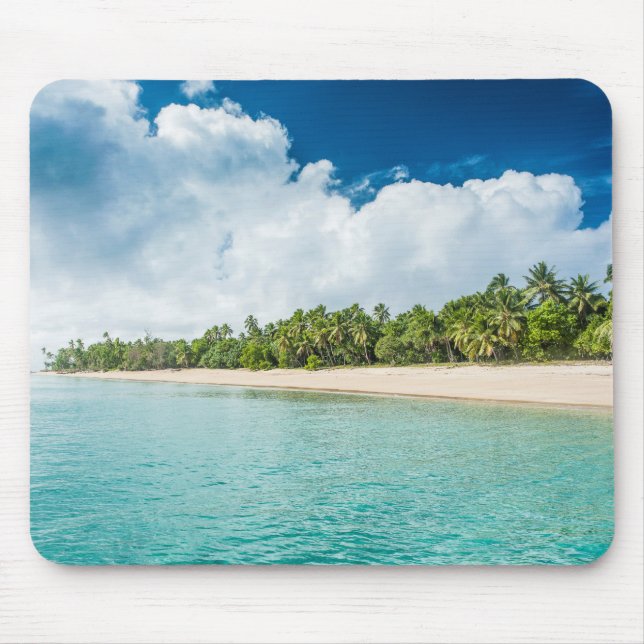 Tropischer Palmenfüßer Strand Mousepad (Vorne)