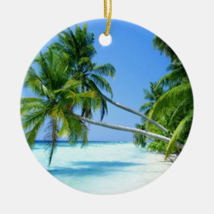 Tropischer Palmenstrand! Keramikornament