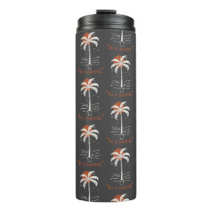 Tropischer Palmenstrand Vibes Sommer Sonne Retro Thermosbecher