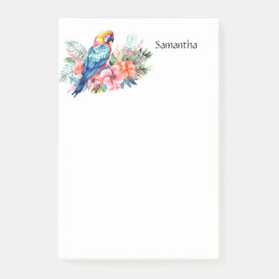 Tropischer Papagei Personalisiert Post-it Klebezettel