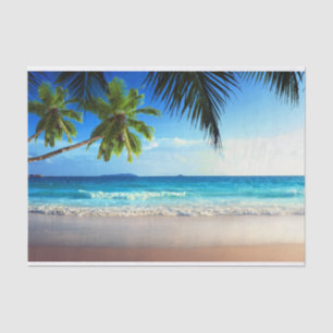 Tropischer Paradies-Strand Seidenpapier