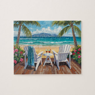 Tropischer Paradiesblick Puzzle