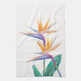 Tropischer Paradiesvogel Blumen-Tee-Tuch Geschirrtuch