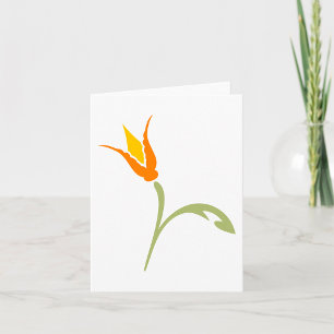Tropischer Paradiesvogel-Blumenstrauß Karte