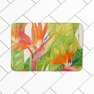Tropischer Paradiesvogel der Blumen-  Badematte