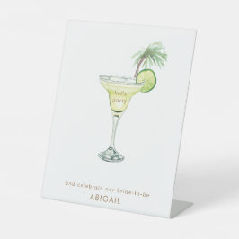 Tropischer Personalisierter Cocktail Paradies Sockelschild