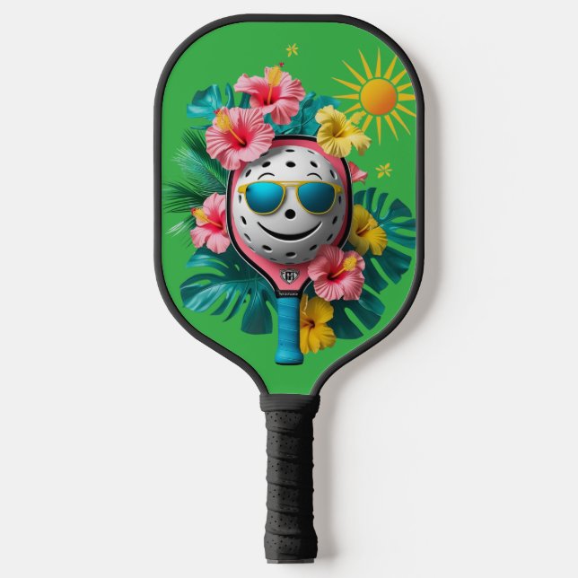 Tropischer Pickleball-Spaß - Niedliches Kawaii Pad Pickleball Schläger (Vorderseite)