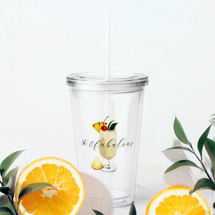 Tropischer Pina Colada Cocktail Geburtstagsparty Acryltrinkbecher