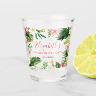 Tropischer Pink-Junggeselinnen-Abschied Schnapsglas