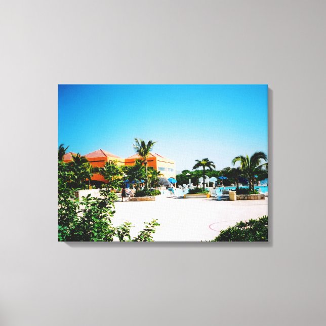 Tropischer Pool Canvas Print Leinwanddruck (Vorderseite)