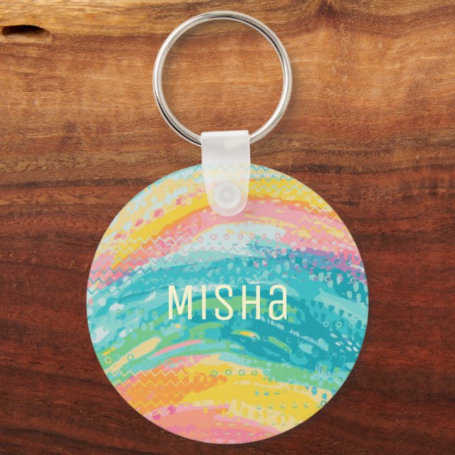 Tropischer Pool Träume Schlüsselanhänger (Vorderseite)