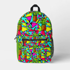 Tropischer Pop Ananas Bedruckter Rucksack