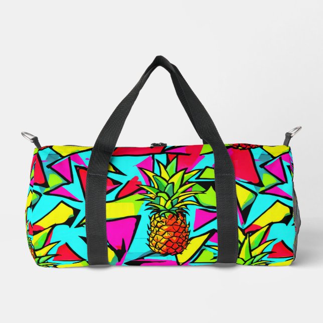 Tropischer Pop Ananas Duffle Bag (Vorderseite)