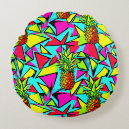 Tropischer Pop Ananas Rundes Kissen