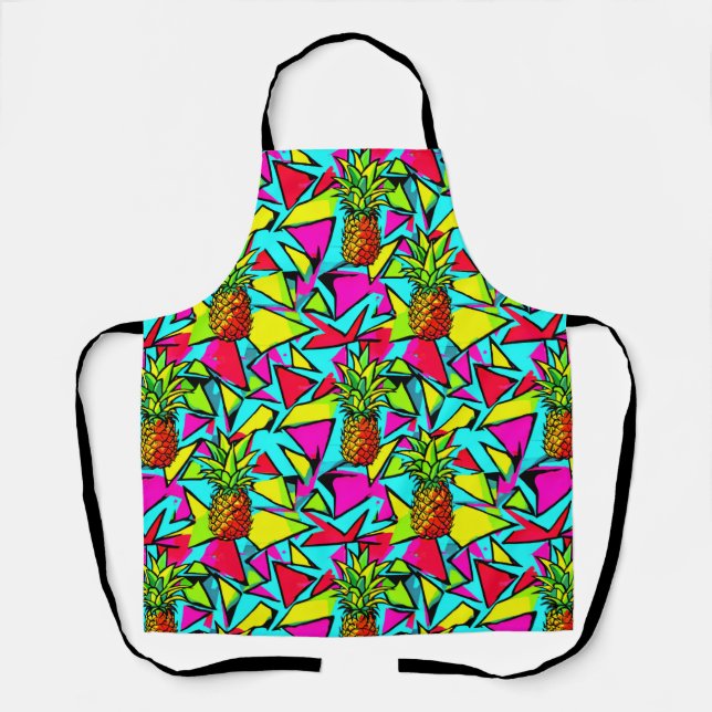 Tropischer Pop Ananas Schürze (Vorderseite)