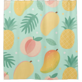 Tropischer Pop, Ananas und Mango Duvet Duschvorhang