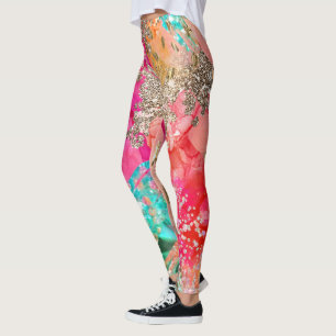 Tropischer Pop Mode Leggings
