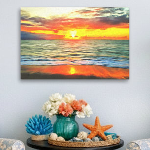Tropischer Puerto Vallarta Sunset Beach 1738 Art Leinwanddruck