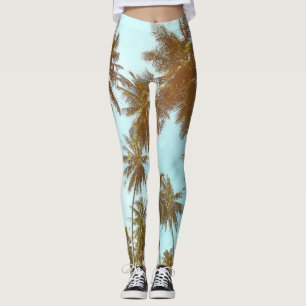 Tropischer Rahmen: Abstrakte Palmen Leggings