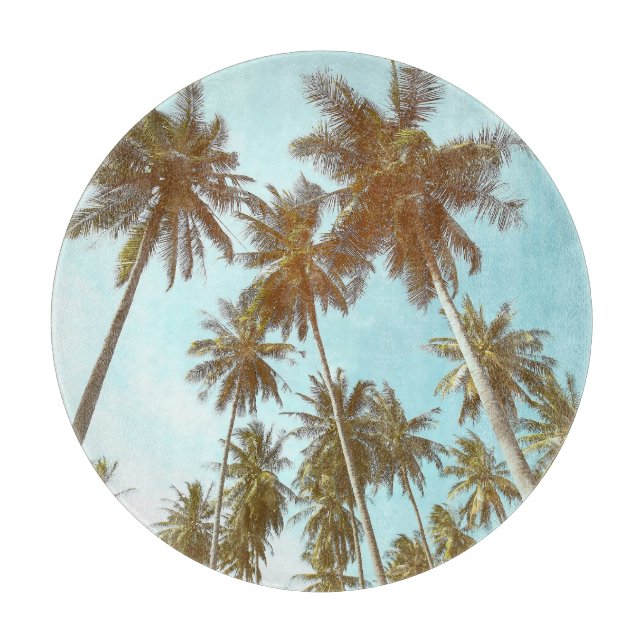Tropischer Rahmen: Abstrakte Palmen Schneidebrett (Vorderseite)