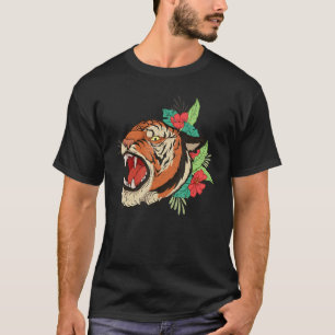 Tropischer Raubfisch Jungle Tier Wilde Katze Asiat T-Shirt
