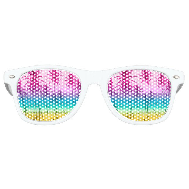 Tropischer Regenbogenfilter Sonnenbrille (Vorderseite)