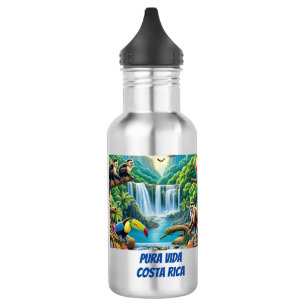 Tropischer Regenwald Edelstahlflasche