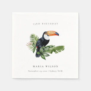 Tropischer Regenwald Toucan Fauna jedes Alter Gebu Serviette