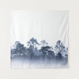 Tropischer Regenwald, unangenehme Silhouette, Thai Wandteppich