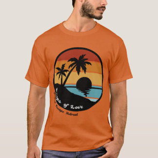 Tropischer Retreat-T - Shirt (mit Rückzugsname)