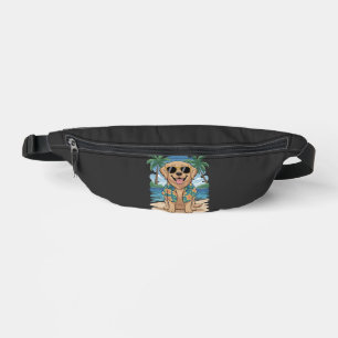 Tropischer Retriever � Golden Beach Vibes Hund Bauchtasche