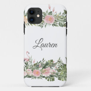 Tropischer rosa Flamingo-Aquarell-Handy-Fall Case-Mate iPhone Hülle