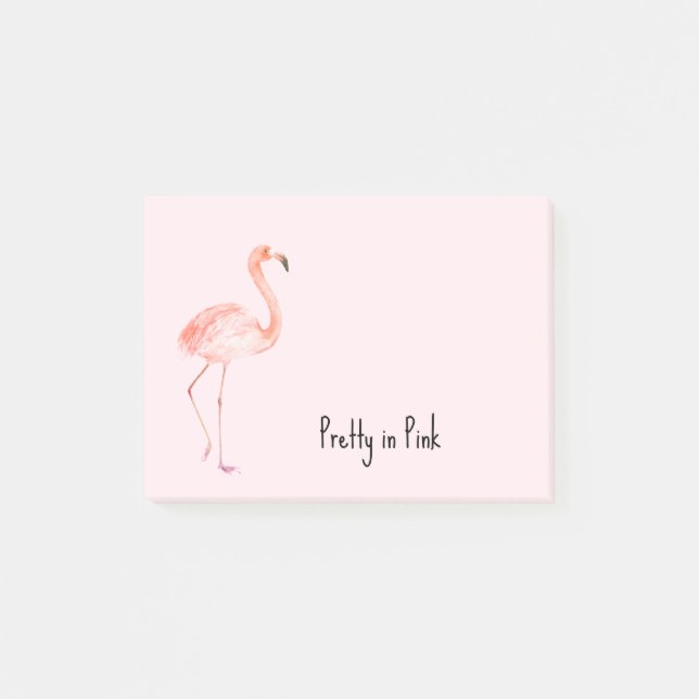 Tropischer Rosa Flamingo Post-it Klebezettel (Vorderseite)