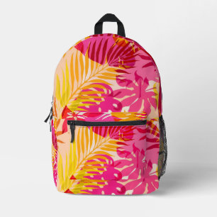 Tropischer Rucksack Palmblatt- & Blumenmuster