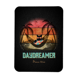 Tropischer Rückzugsort der träumenden coolen Katze Magnet