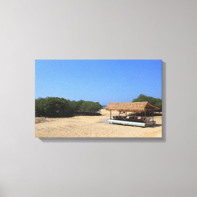 Tropischer Sandstrand Leinwanddruck (Vorderseite)