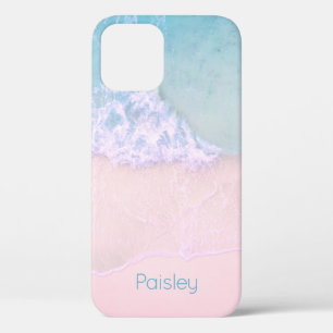 Tropischer Sandstrand mit türkisem Meer-Monogramm Case-Mate iPhone Hülle