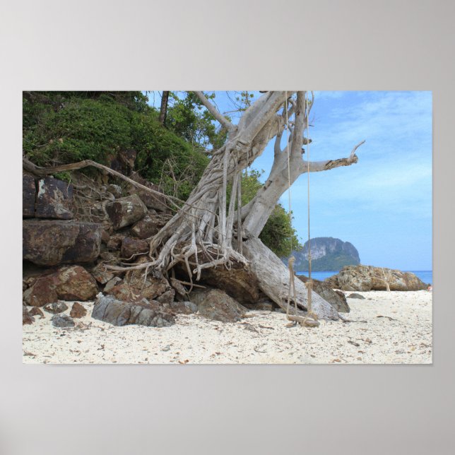 Tropischer Sandstrand Poster (Vorne)