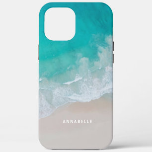 Tropischer Sandstrand Sonnige Wellen modern iPhone 12 Pro Max Hülle