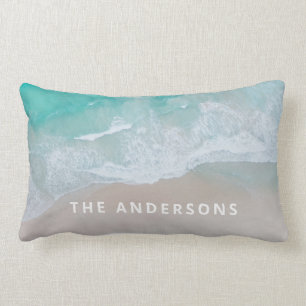 Tropischer Sandstrand Sonnige Wellen modern Lendenkissen