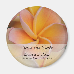 Tropischer Save the Date Wedding Magnet