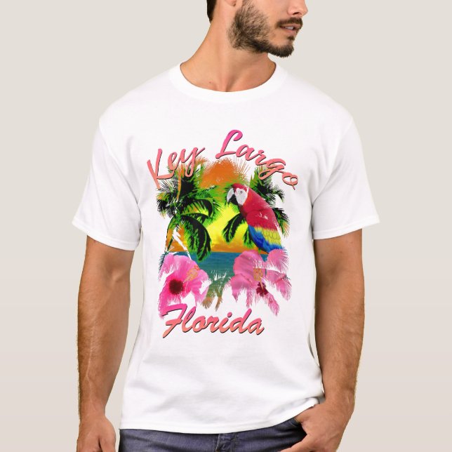 Tropischer Schlüssel Largo Florida Keys T-Shirt (Vorderseite)