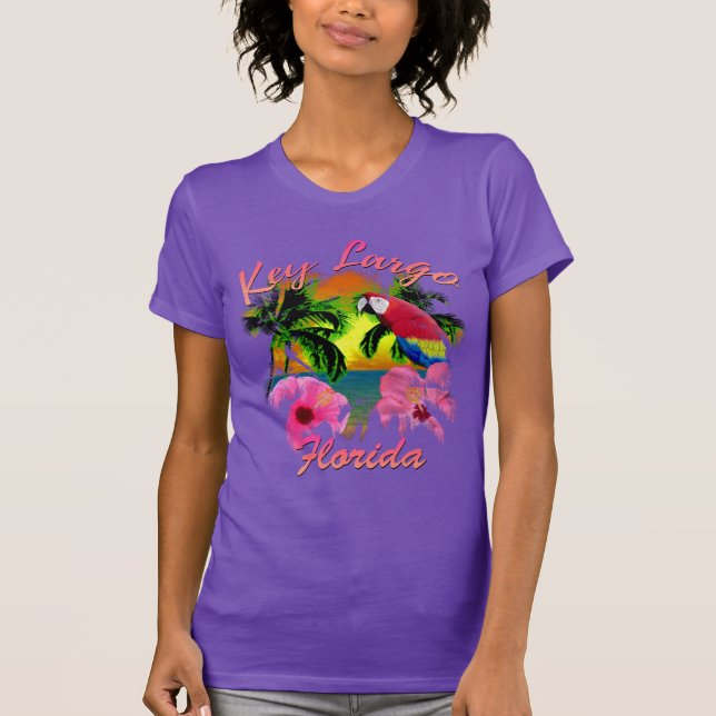 Tropischer Schlüssel Largo Florida Keys T-Shirt (Vorderseite)