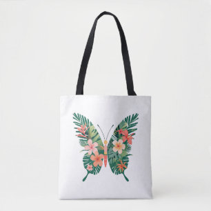 Tropischer Schmetterling mit Floral Wings Island V