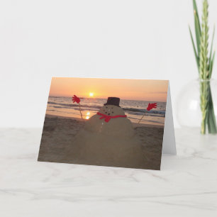 Tropischer Schneemann Feiertagskarte