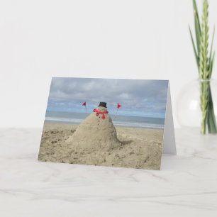 Tropischer Schneemann Feiertagskarte