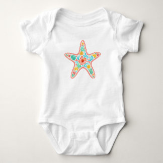 Tropischer Seestern Baby-Body Baby Strampler